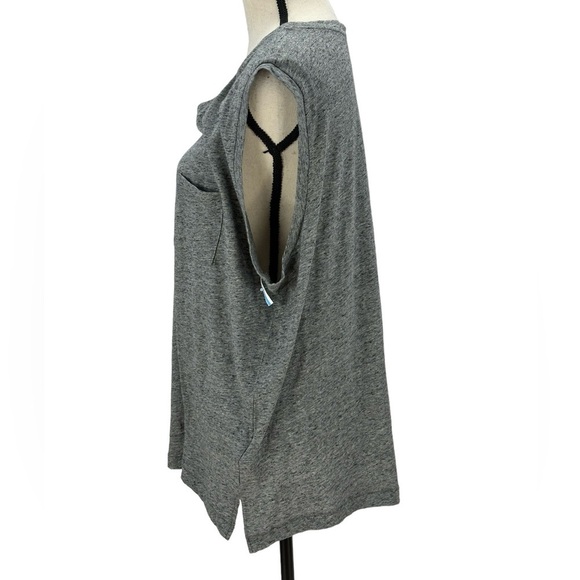 Madewell Sleeveless Front Pocket Tank Tee Shirt - Heathered Grey - size XXL - Picture 4 of 8